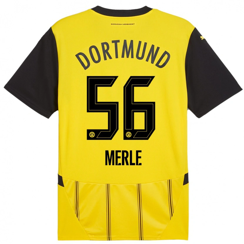 Danxen Män Albers Merle #56 Gul Svart Hemmatröja Matchtröjor 2024/25 Tröjor T-Tröja