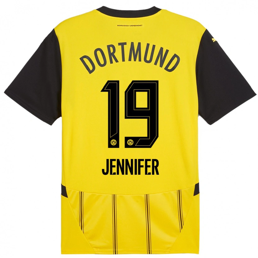 Danxen Män Gutierrez Bermejo Jennifer #19 Gul Svart Hemmatröja Matchtröjor 2024/25 Tröjor T-Tröja