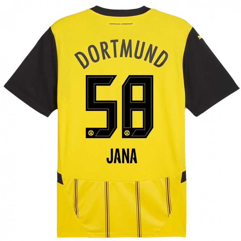 Danxen Män Nordberg Jana #58 Gul Svart Hemmatröja Matchtröjor 2024/25 Tröjor T-Tröja
