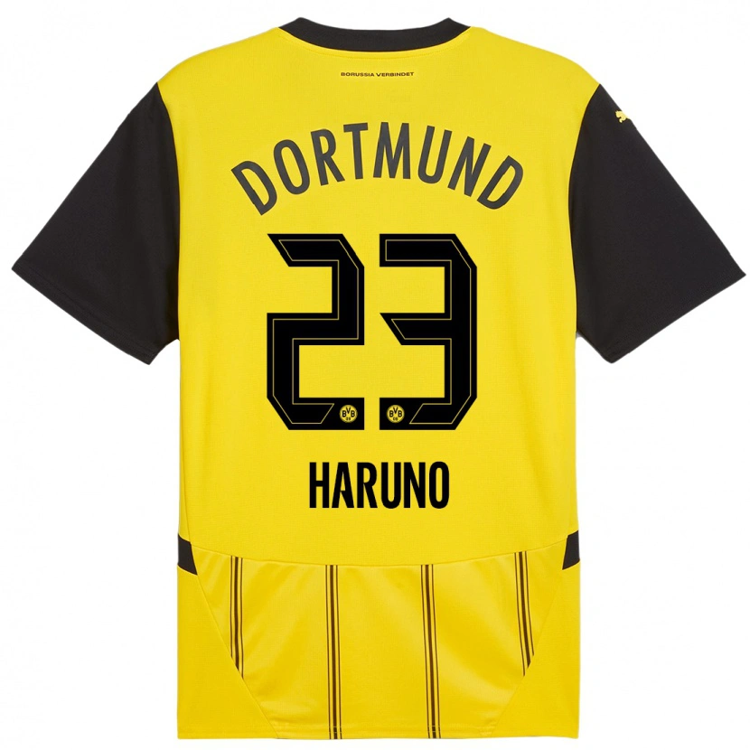 Danxen Män Sasaki Haruno #23 Gul Svart Hemmatröja Matchtröjor 2024/25 Tröjor T-Tröja