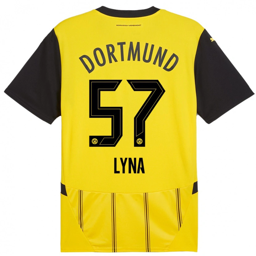 Danxen Män Schwarz Lyna #57 Gul Svart Hemmatröja Matchtröjor 2024/25 Tröjor T-Tröja