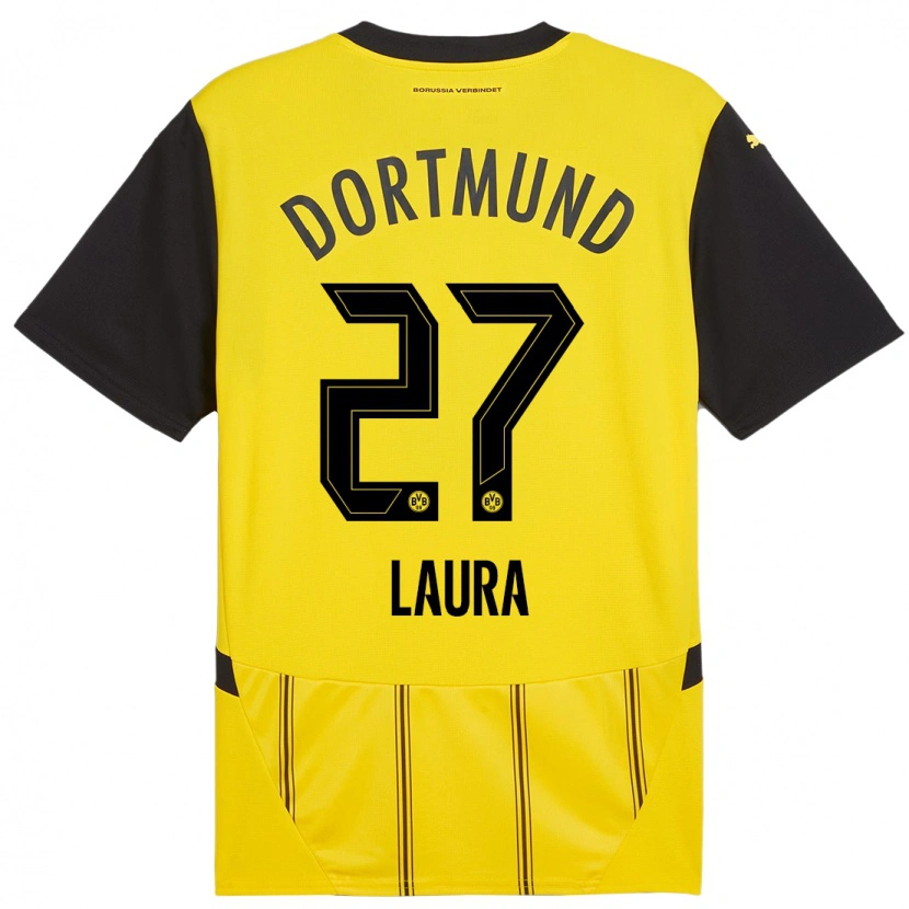Danxen Män Van Der Heijden Laura #27 Gul Svart Hemmatröja Matchtröjor 2024/25 Tröjor T-Tröja