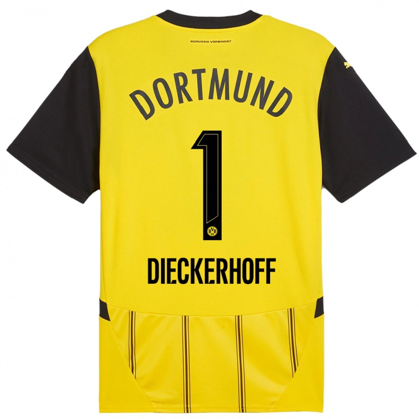 Danxen Män Max Dieckerhoff #1 Gul Svart Hemmatröja Matchtröjor 2024/25 Tröjor T-Tröja