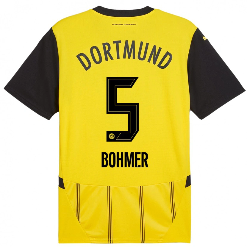 Danxen Män Tim Bohmer #5 Gul Svart Hemmatröja Matchtröjor 2024/25 Tröjor T-Tröja