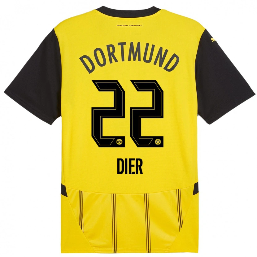 Danxen Män Henrik Dier #22 Gul Svart Hemmatröja Matchtröjor 2024/25 Tröjor T-Tröja