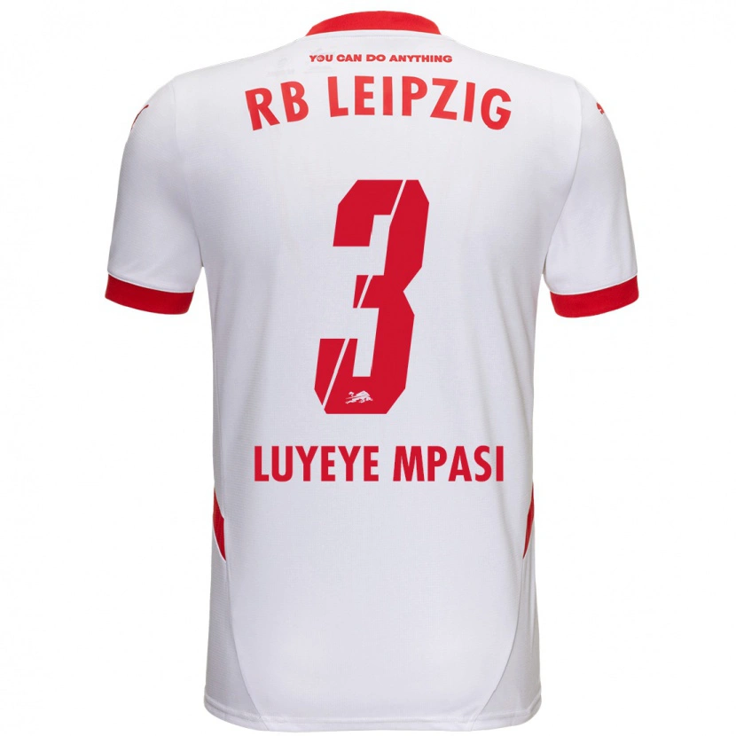 Danxen Män Seal Luyeye Mpasi #3 Vit Röd Hemmatröja Matchtröjor 2024/25 Tröjor T-Tröja