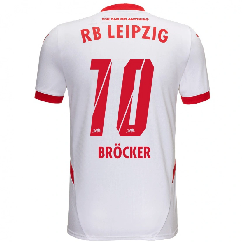 Danxen Män Mads Bröcker #10 Vit Röd Hemmatröja Matchtröjor 2024/25 Tröjor T-Tröja