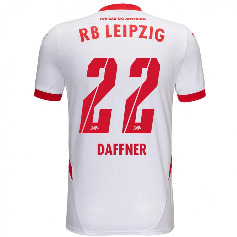 Danxen Män Felix Daffner #22 Vit Röd Hemmatröja Matchtröjor 2024/25 Tröjor T-Tröja