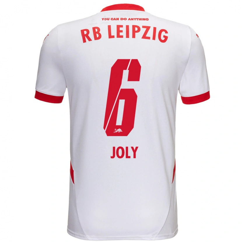 Danxen Män Lou-Ann Joly #6 Vit Röd Hemmatröja Matchtröjor 2024/25 Tröjor T-Tröja