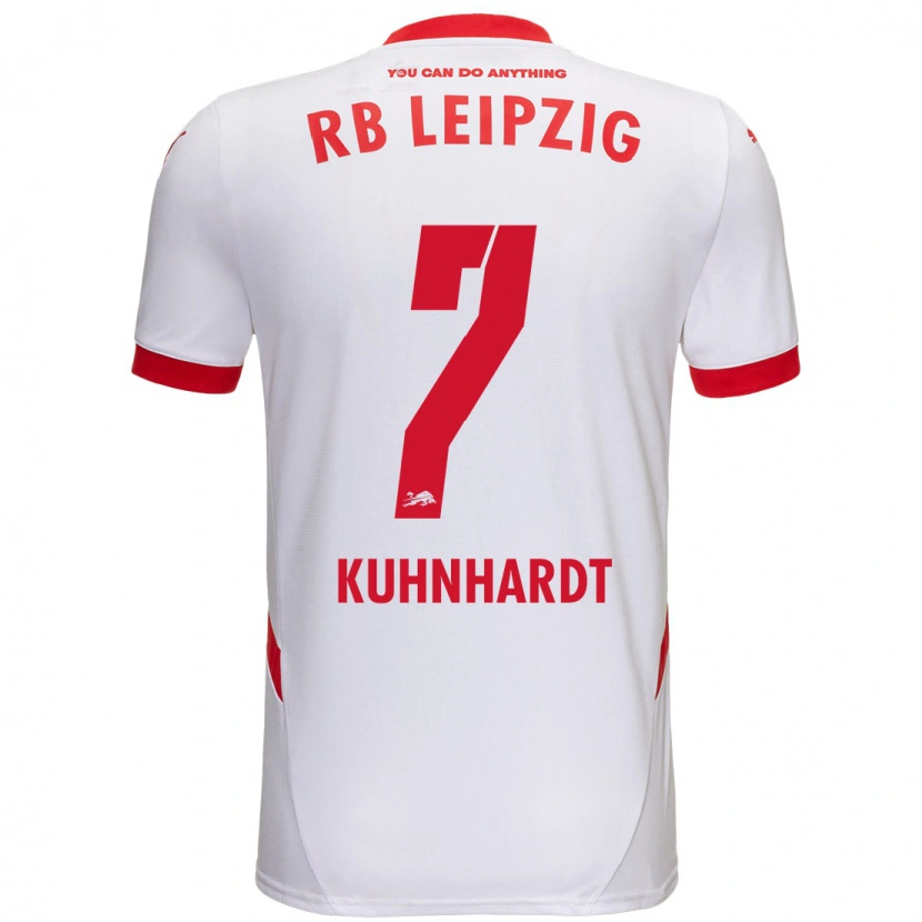 Danxen Män Paul Kühnhardt #7 Vit Röd Hemmatröja Matchtröjor 2024/25 Tröjor T-Tröja