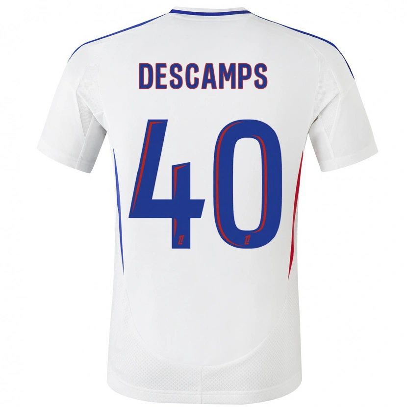 Danxen Män Rémy Descamps #40 Vit Blå Hemmatröja Matchtröjor 2024/25 Tröjor T-Tröja