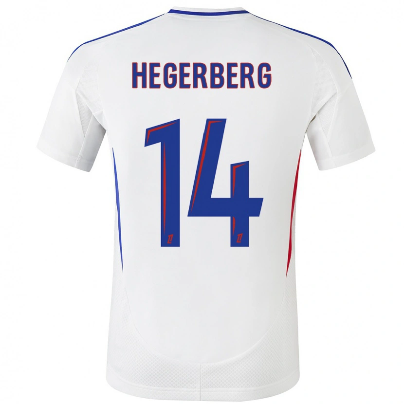 Danxen Män Ada Hegerberg #14 Vit Blå Hemmatröja Matchtröjor 2024/25 Tröjor T-Tröja