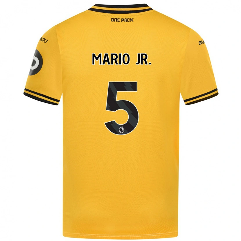 Danxen Män Mario Lemina #5 Gul Hemmatröja Matchtröjor 2024/25 Tröjor T-Tröja