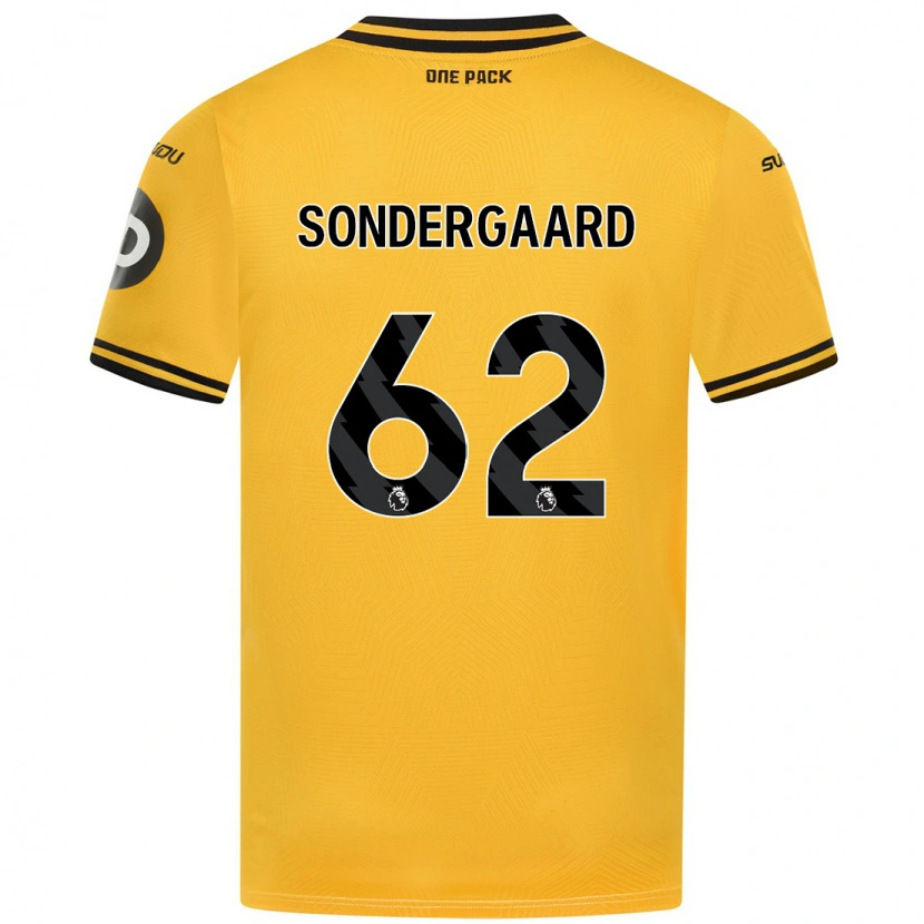 Danxen Män Andreas Sondergaard #62 Gul Hemmatröja Matchtröjor 2024/25 Tröjor T-Tröja