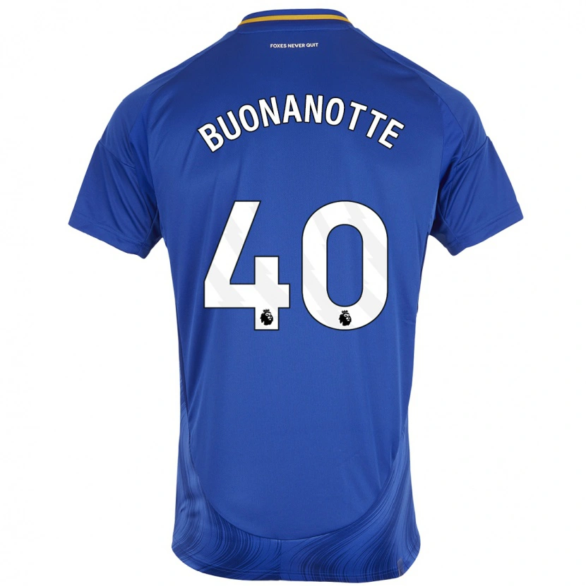 Danxen Män Facundo Buonanotte #40 Blå Vit Hemmatröja Matchtröjor 2024/25 Tröjor T-Tröja
