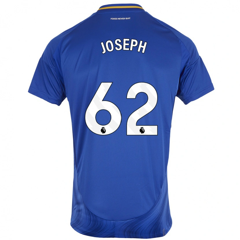 Danxen Män Jayden Joseph #62 Blå Vit Hemmatröja Matchtröjor 2024/25 Tröjor T-Tröja