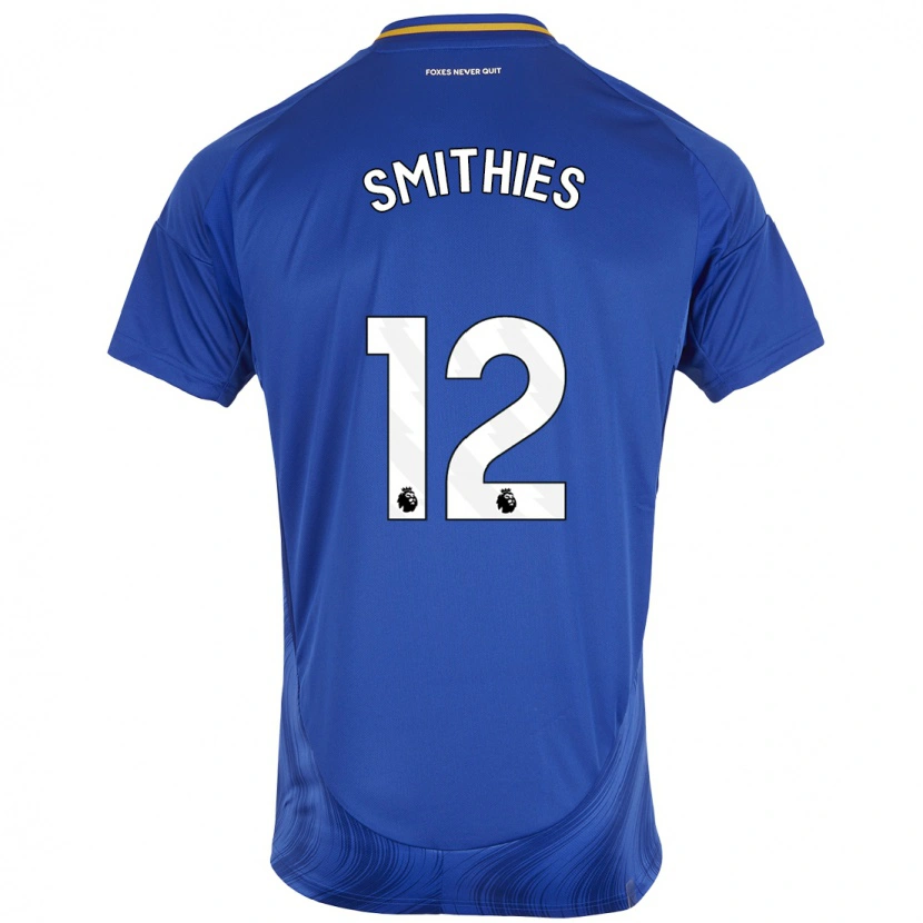 Danxen Män Alex Smithies #12 Blå Vit Hemmatröja Matchtröjor 2024/25 Tröjor T-Tröja