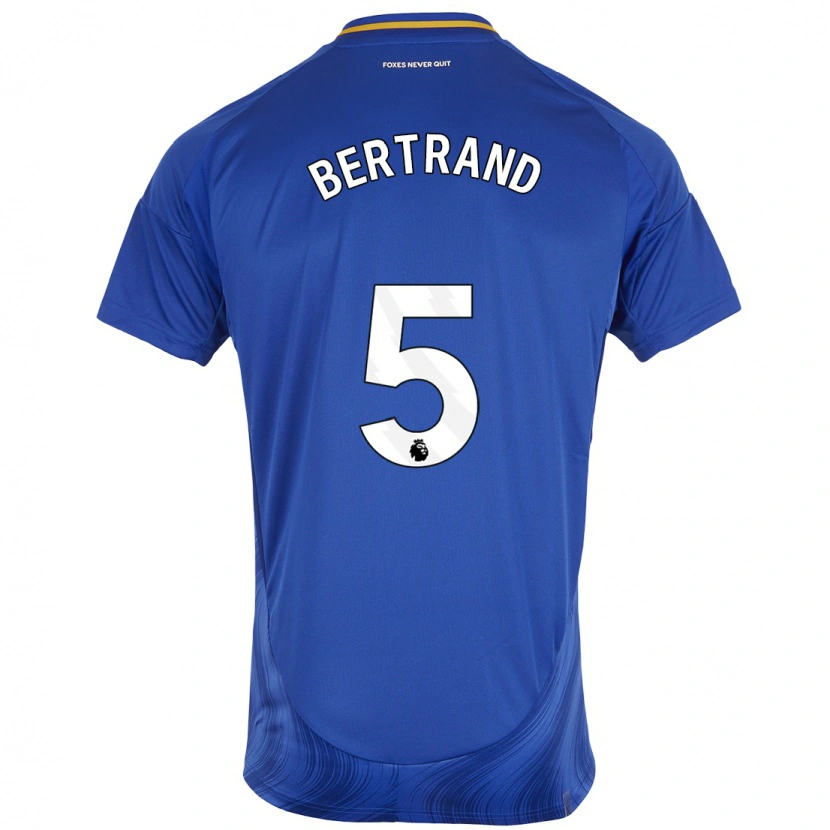 Danxen Män Ryan Bertrand #5 Blå Vit Hemmatröja Matchtröjor 2024/25 Tröjor T-Tröja