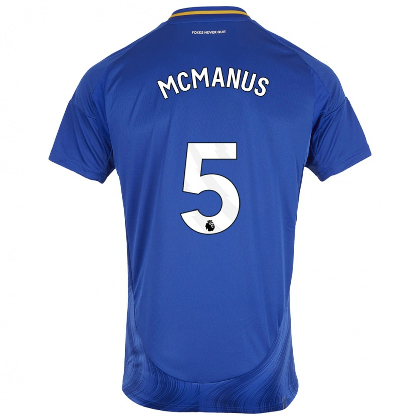 Danxen Män Abbie Mcmanus #5 Blå Vit Hemmatröja Matchtröjor 2024/25 Tröjor T-Tröja