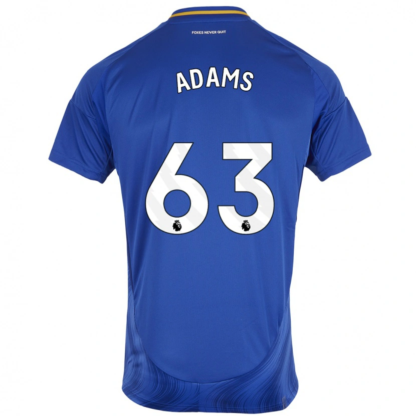 Danxen Män Bayli Spencer Adams #63 Blå Vit Hemmatröja Matchtröjor 2024/25 Tröjor T-Tröja