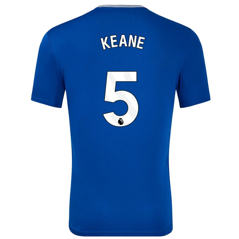 Danxen Män Michael Keane #5 Blå Med Hemmatröja Matchtröjor 2024/25 Tröjor T-Tröja
