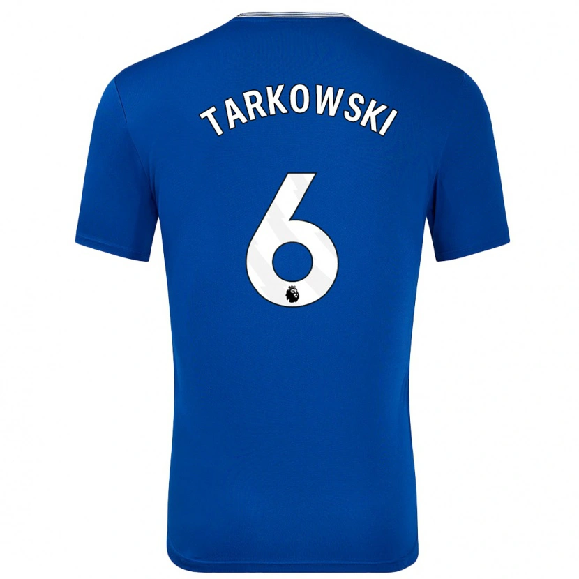 Danxen Män James Tarkowski #6 Blå Med Hemmatröja Matchtröjor 2024/25 Tröjor T-Tröja