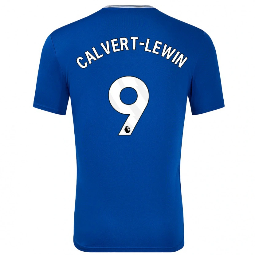 Danxen Män Dominic Calvert-Lewin #9 Blå Med Hemmatröja Matchtröjor 2024/25 Tröjor T-Tröja
