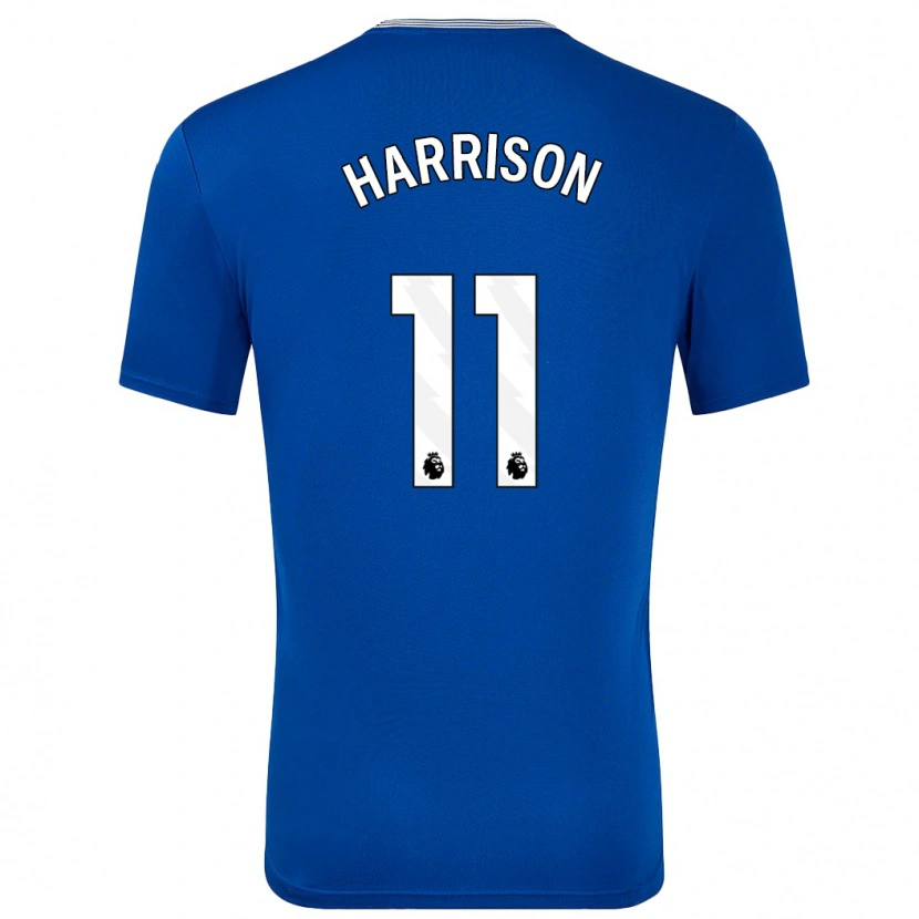 Danxen Män Jack Harrison #11 Blå Med Hemmatröja Matchtröjor 2024/25 Tröjor T-Tröja