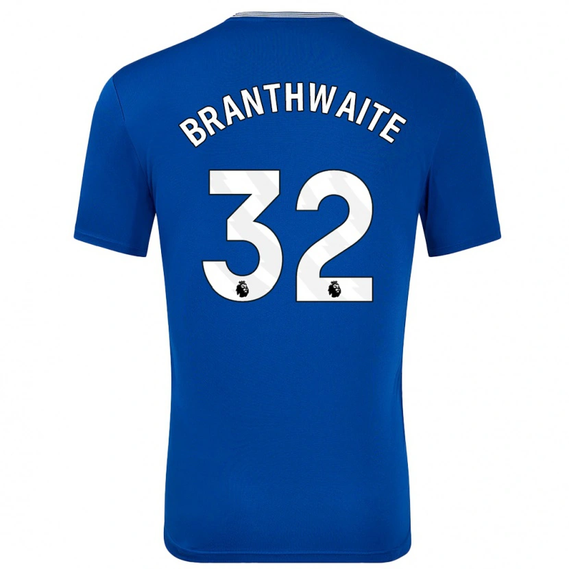 Danxen Män Jarrad Branthwaite #32 Blå Med Hemmatröja Matchtröjor 2024/25 Tröjor T-Tröja