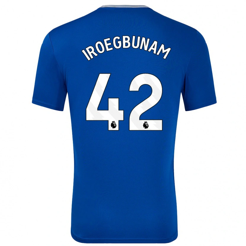 Danxen Män Tim Iroegbunam #42 Blå Med Hemmatröja Matchtröjor 2024/25 Tröjor T-Tröja