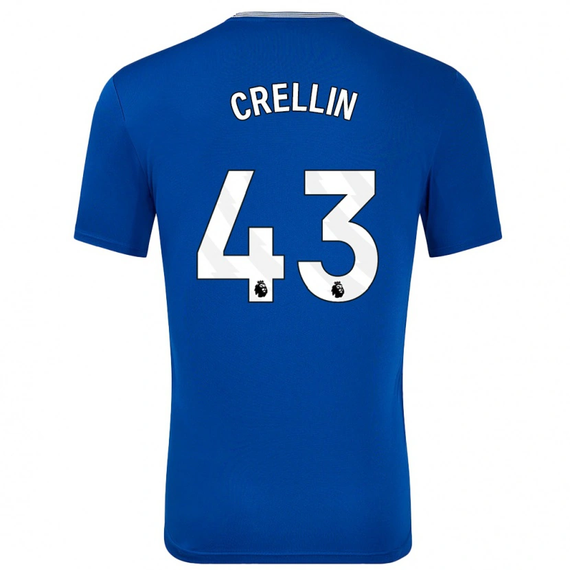 Danxen Män Billy Crellin #43 Blå Med Hemmatröja Matchtröjor 2024/25 Tröjor T-Tröja