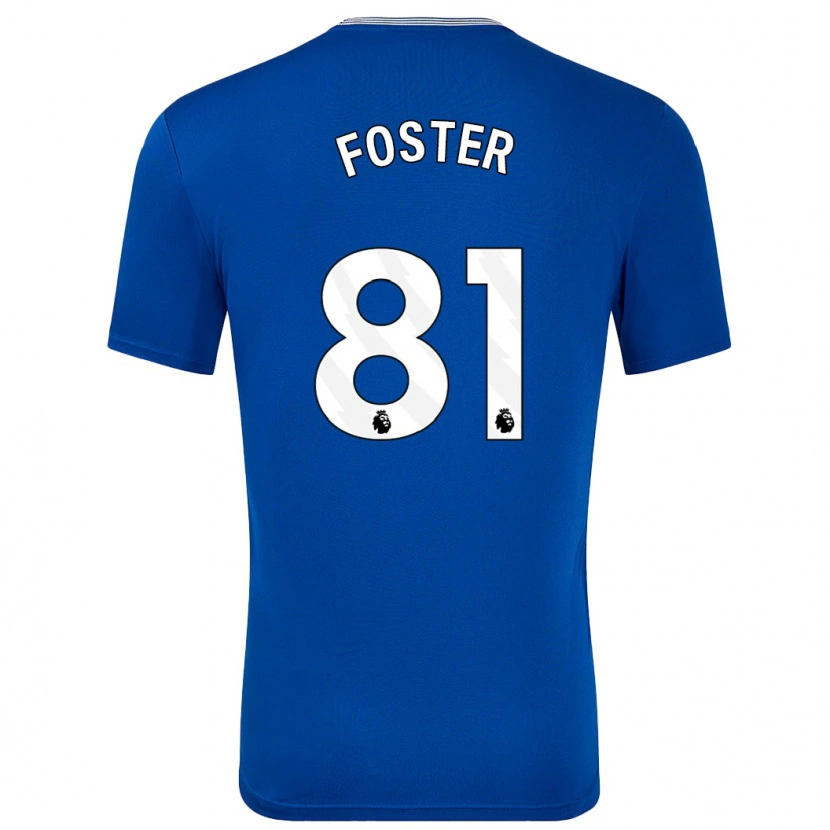 Danxen Män Harvey Foster #81 Blå Med Hemmatröja Matchtröjor 2024/25 Tröjor T-Tröja