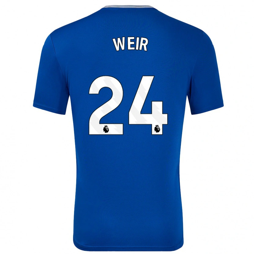 Danxen Män Kenzie Weir #24 Blå Med Hemmatröja Matchtröjor 2024/25 Tröjor T-Tröja