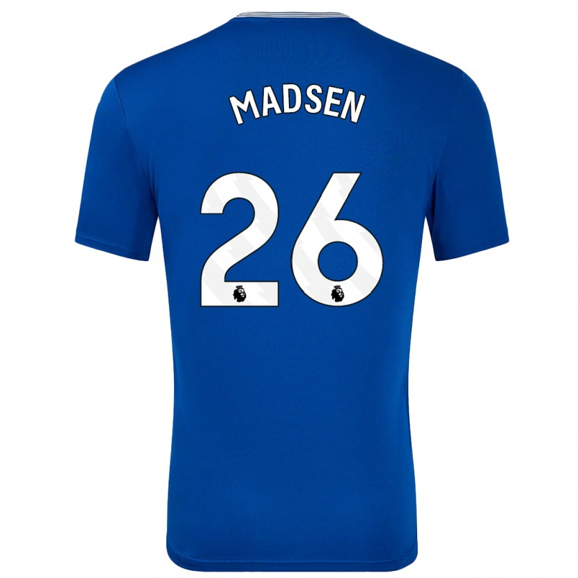 Danxen Män Rikke Madsen #26 Blå Med Hemmatröja Matchtröjor 2024/25 Tröjor T-Tröja