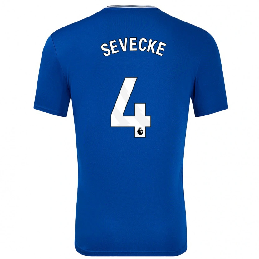 Danxen Män Rikke Sevecke #4 Blå Med Hemmatröja Matchtröjor 2024/25 Tröjor T-Tröja