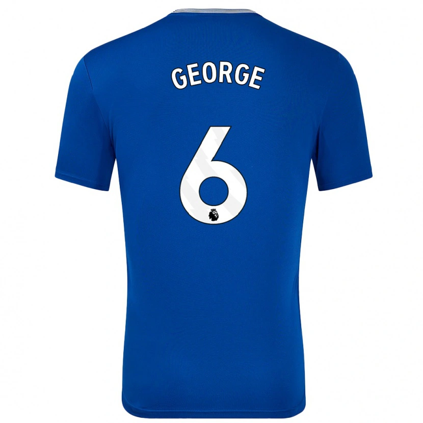 Danxen Män Gabrielle George #6 Blå Med Hemmatröja Matchtröjor 2024/25 Tröjor T-Tröja