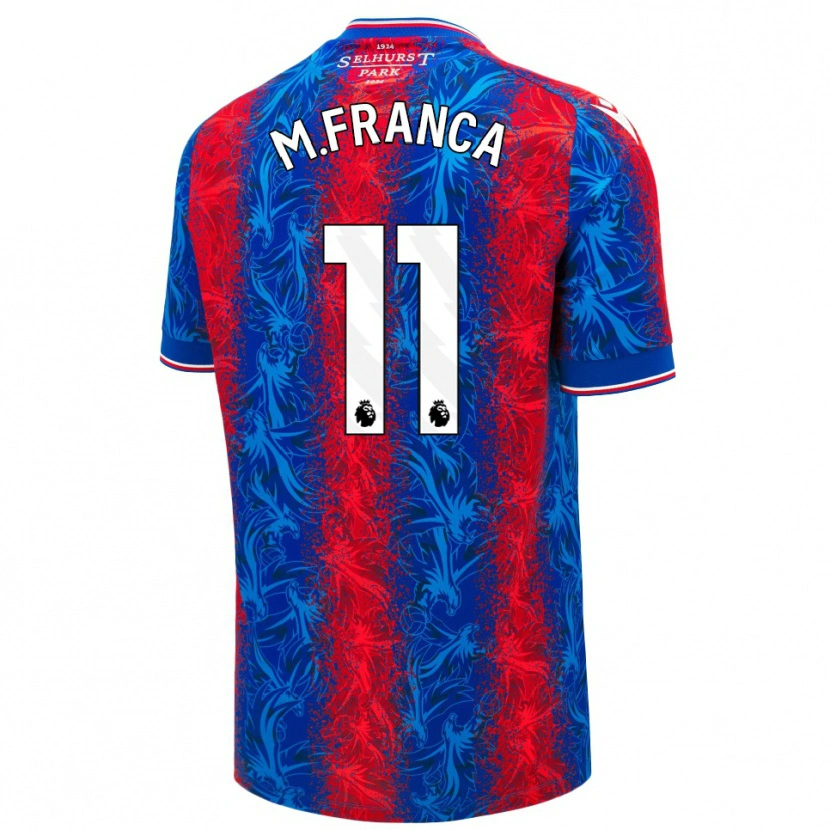 Danxen Män Matheus França #11 Röda Blå Ränder Hemmatröja Matchtröjor 2024/25 Tröjor T-Tröja