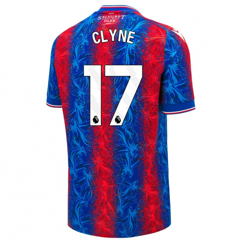 Danxen Män Nathaniel Clyne #17 Röda Blå Ränder Hemmatröja Matchtröjor 2024/25 Tröjor T-Tröja