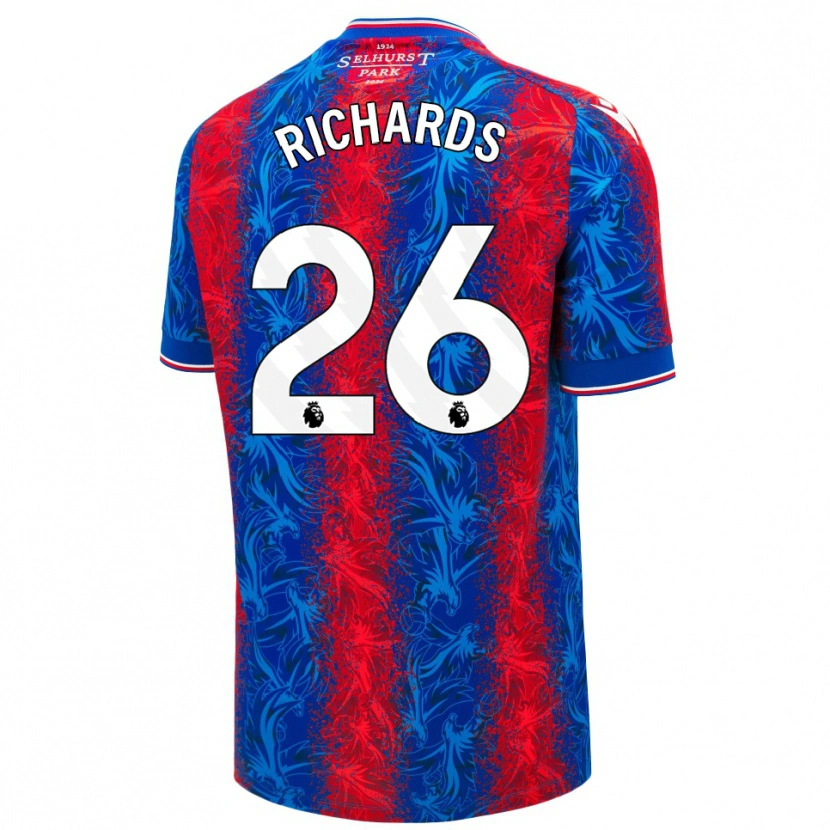 Danxen Män Chris Richards #26 Röda Blå Ränder Hemmatröja Matchtröjor 2024/25 Tröjor T-Tröja