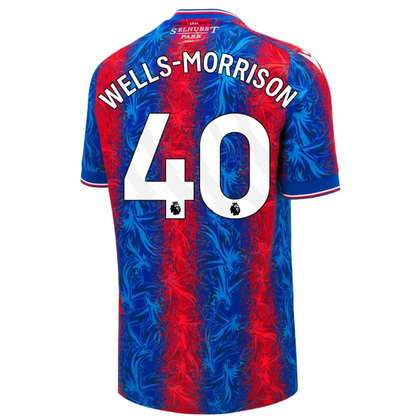 Danxen Män Jack Wells-Morrison #40 Röda Blå Ränder Hemmatröja Matchtröjor 2024/25 Tröjor T-Tröja