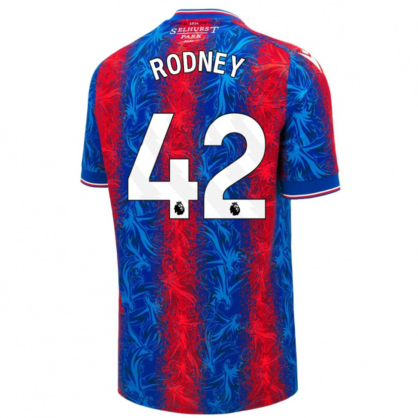 Danxen Män Kaden Rodney #42 Röda Blå Ränder Hemmatröja Matchtröjor 2024/25 Tröjor T-Tröja