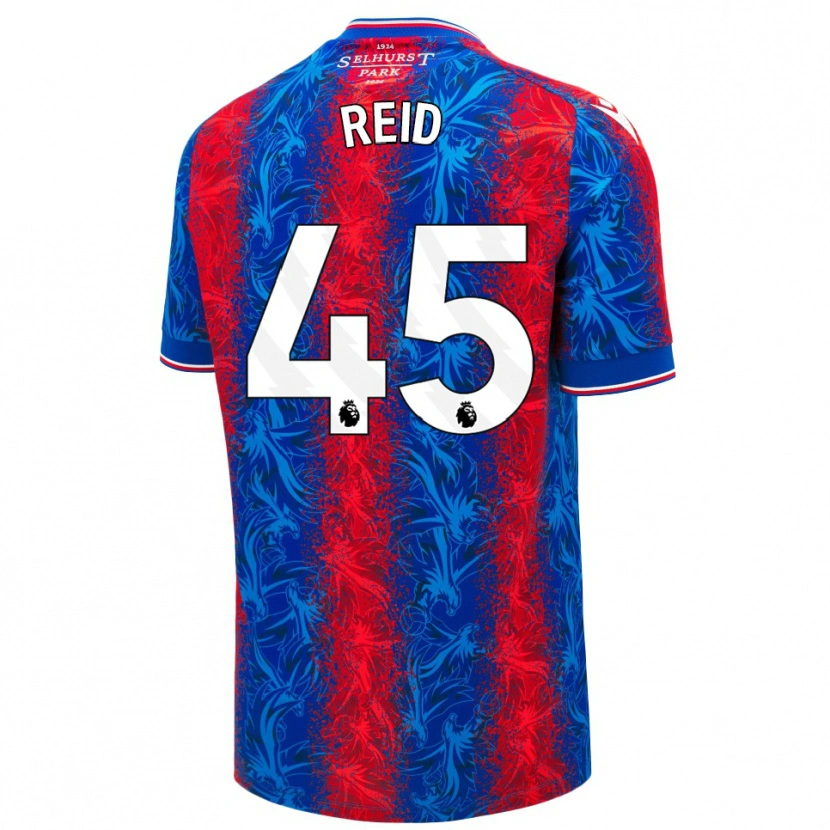 Danxen Män Dylan Reid #45 Röda Blå Ränder Hemmatröja Matchtröjor 2024/25 Tröjor T-Tröja