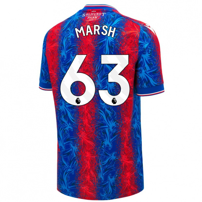 Danxen Män Zach Marsh #63 Röda Blå Ränder Hemmatröja Matchtröjor 2024/25 Tröjor T-Tröja