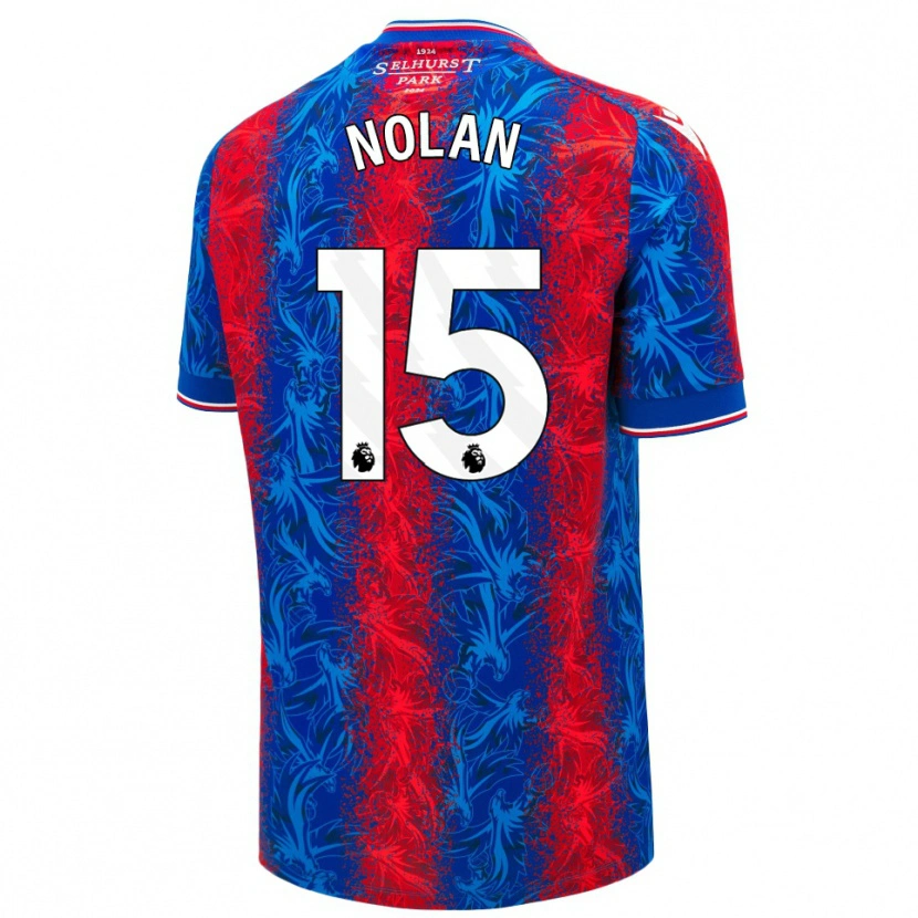 Danxen Män Hayley Nolan #15 Röda Blå Ränder Hemmatröja Matchtröjor 2024/25 Tröjor T-Tröja