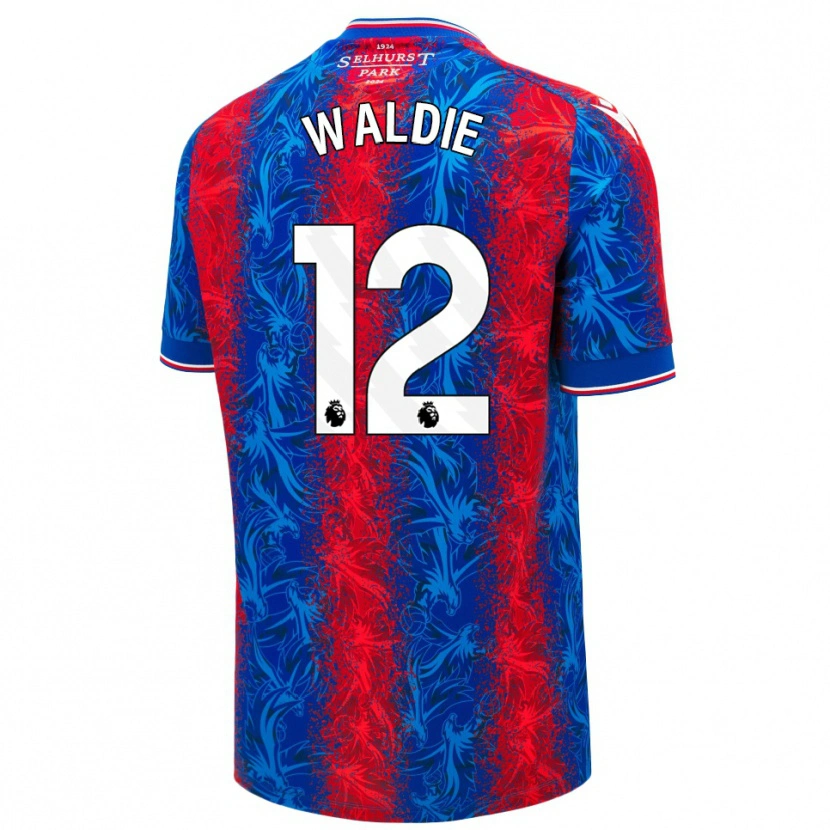 Danxen Män Lizzie Waldie #12 Röda Blå Ränder Hemmatröja Matchtröjor 2024/25 Tröjor T-Tröja