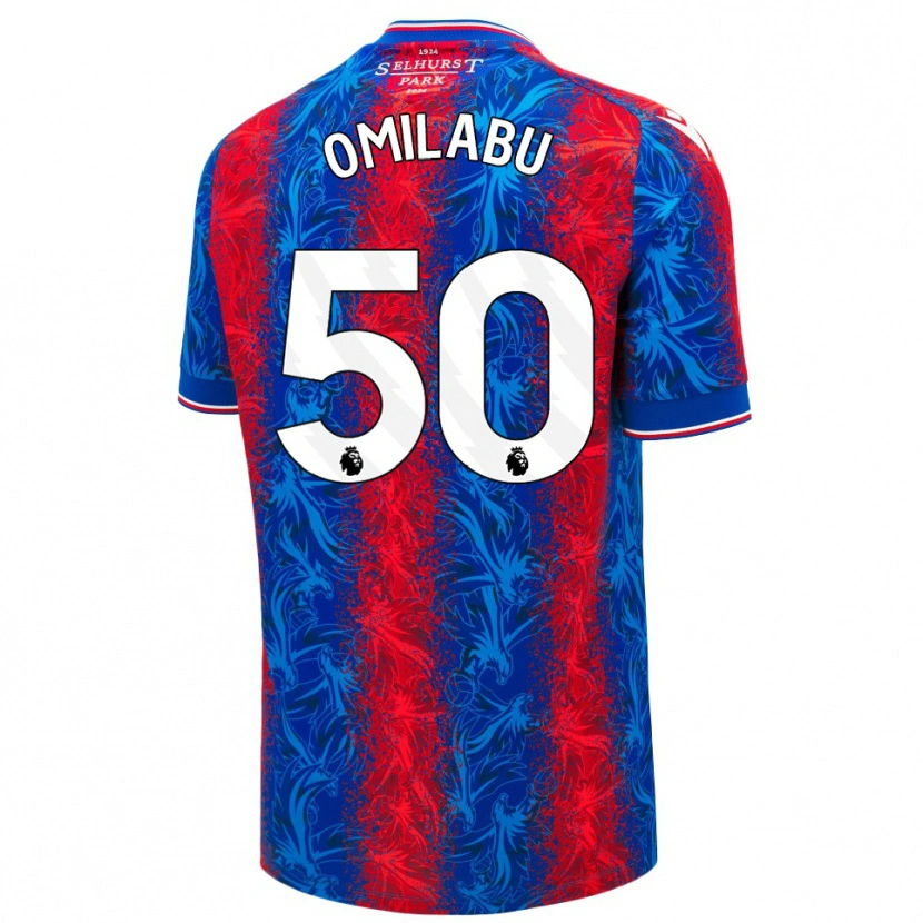 Danxen Män David Omilabu #50 Röda Blå Ränder Hemmatröja Matchtröjor 2024/25 Tröjor T-Tröja