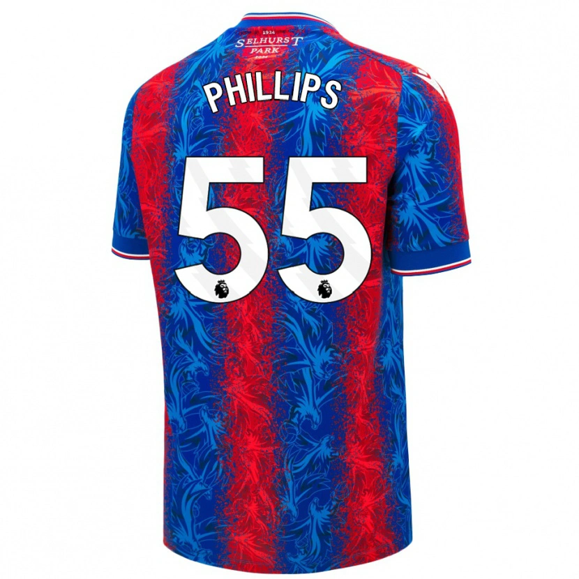 Danxen Män Killian Phillips #55 Röda Blå Ränder Hemmatröja Matchtröjor 2024/25 Tröjor T-Tröja