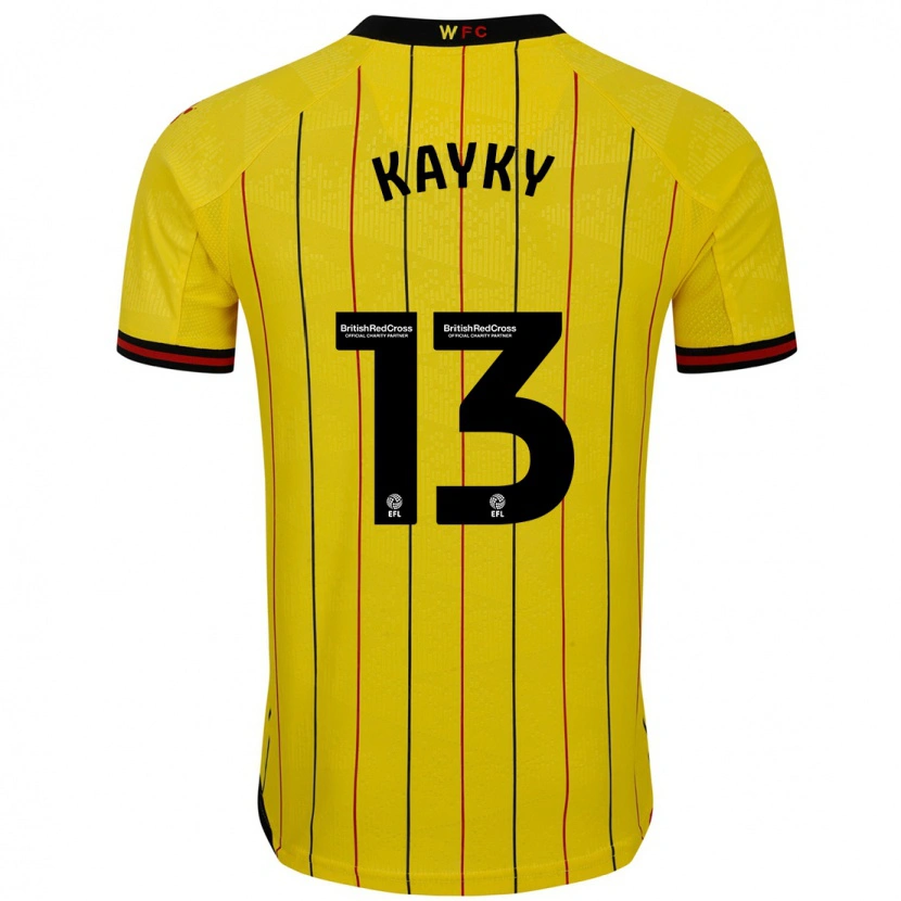 Danxen Män Kayky Almeida #13 Gul Svart Hemmatröja Matchtröjor 2024/25 Tröjor T-Tröja