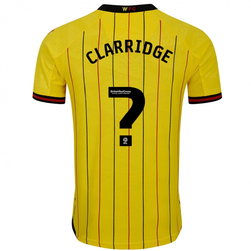Danxen Män James Clarridge #0 Gul Svart Hemmatröja Matchtröjor 2024/25 Tröjor T-Tröja