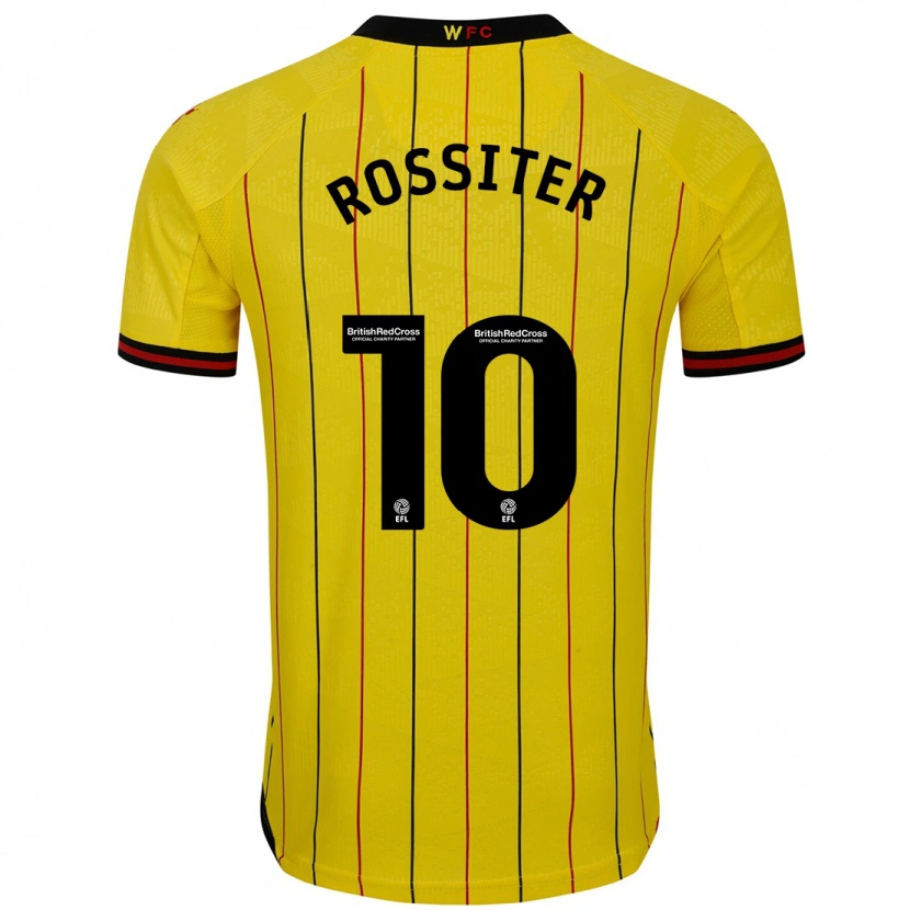 Danxen Män Annie Rossiter #10 Gul Svart Hemmatröja Matchtröjor 2024/25 Tröjor T-Tröja